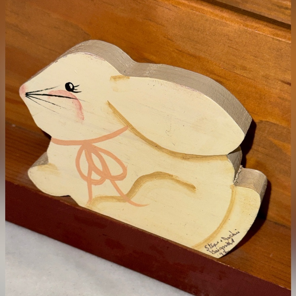 Handcrafted Wooden Bunny Letter Holder or Napkin and plate holder. - Picture 6 of 6